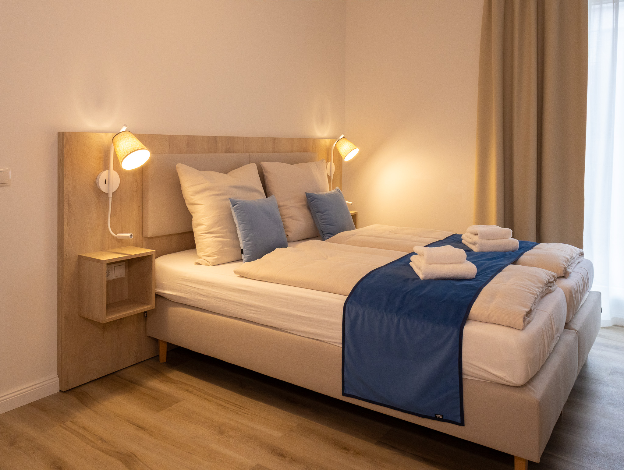 Doppelzimmer Kajüte mit Doppelbett im FairSchlafen Boutique Hotel